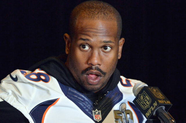 Von Miller sack-strips Cam Newton