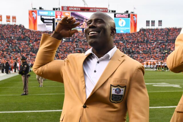 Terrell Davis. Credit: Ron Chenoy, USA TODAY Sports.