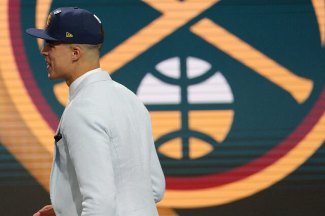 Michael Porter, Jr. (Missouri) walks to the stage after being selected as the number fourteen overall pick to the Denver Nuggets in the first round of the 2018 NBA Draft at the Barclays Center.