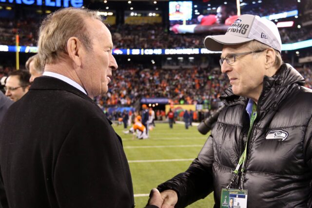 Pat Bowlen at Super Bowl XLVIII in 2014. Credit: Matthew Emmons, USA TODAY Sports.