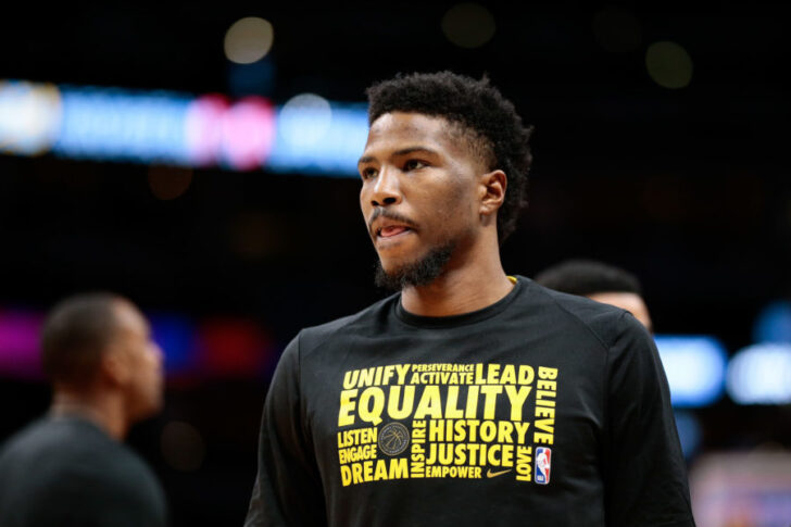 Denver Nuggets guard Malik Beasley (25) before the game against the Houston Rockets at the Pepsi Center.