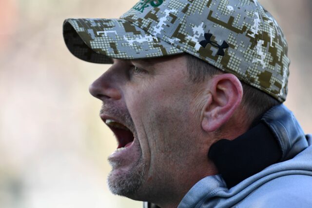 Mike Bobo. Credit: Ron Chenoy, USA TODAY Sports.