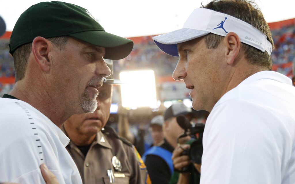 Mike Bobo after CSU's loss to Florida. Credit: Kim Klement, USA TODAY Sports.