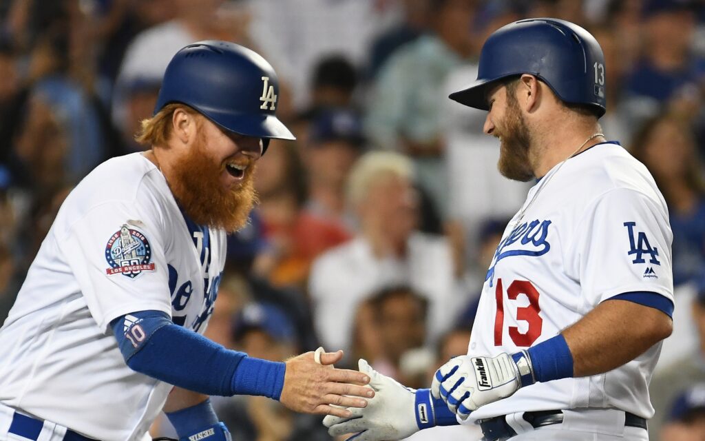 Dodgers celebrate. Credit: Richard Mackson.