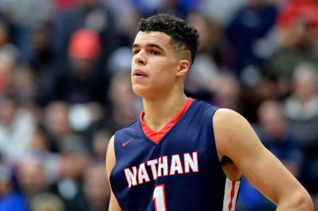 Nathan Hale High School Raiders player Michael Porter Jr. (1) at Blake Arena.