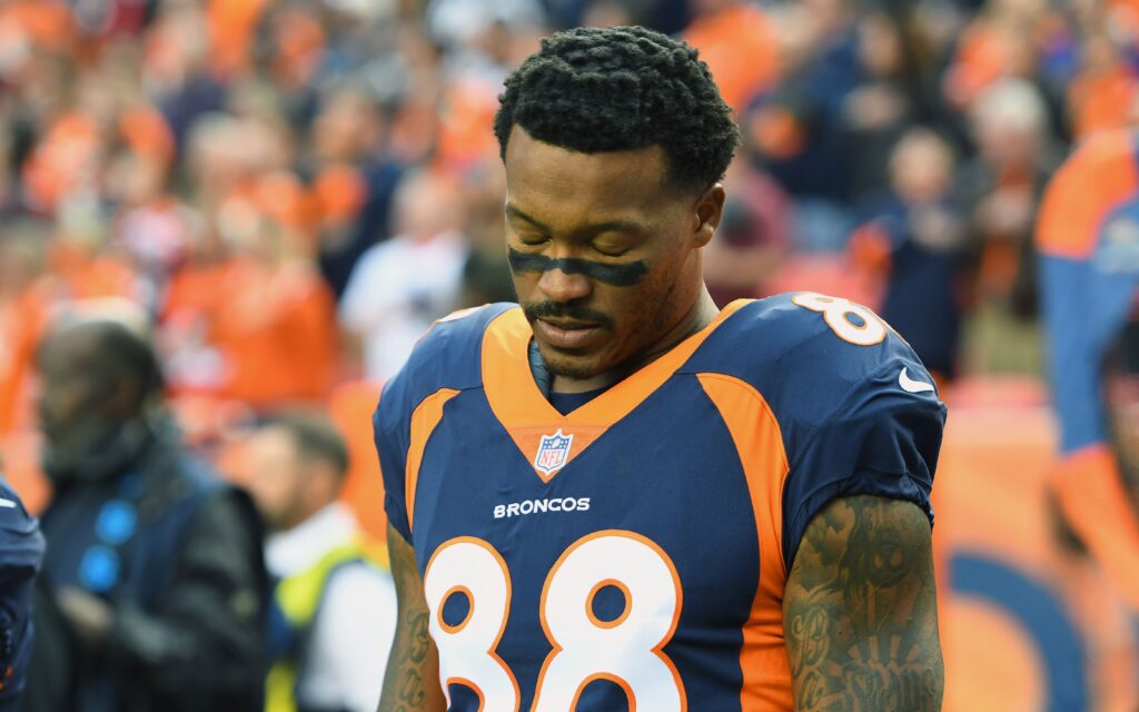 Demaryius Thomas. Credit: Ron Chenoy, USA TODAY Sports.