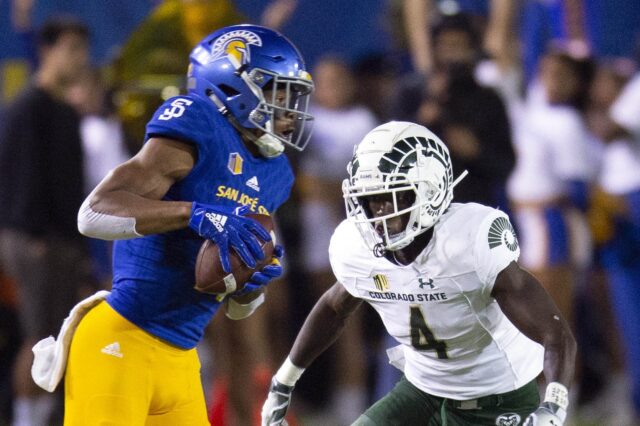 Rashad Ajayi lines up a tackle. Credit: D. Ross Cameron, USA TODAY Sports.