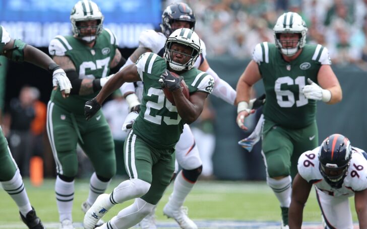 Bilall Powell runs 77 yards to glory. Credit: Brad Penner, USA TODAY Sports.