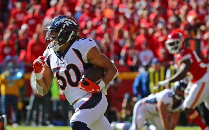 Phillip Lindsay. Credit: Jay Biggerstaff, USA TODAY Sports.