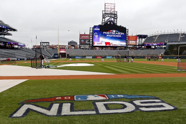 shot of the field before game 3 of NLDS