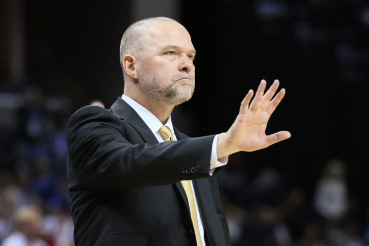 Denver Nuggets head coach Michael Malone during the game against the Memphis Grizzlies at FedExForum. Memphis won 89-87.