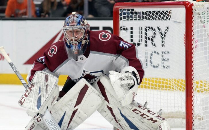 Phillip Grubauer. Credit: Gary A. Vasquez, USA TODAY Sports.