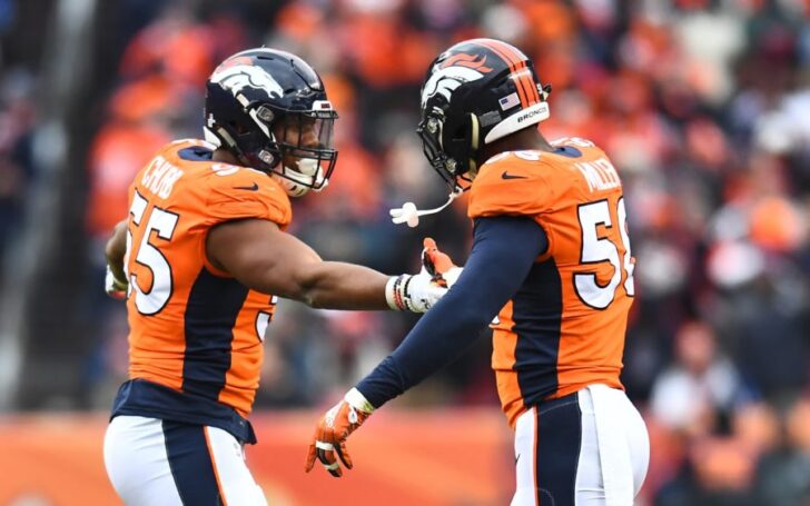 Bradley Chubb and Von Miller. Credit: Ron Chenoy, USA TODAY Sports.