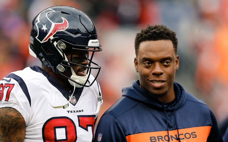 Brandon Marshall with Demaryius Thomas. Credit: Isaiah J. Downing, USA TODAY Sports.