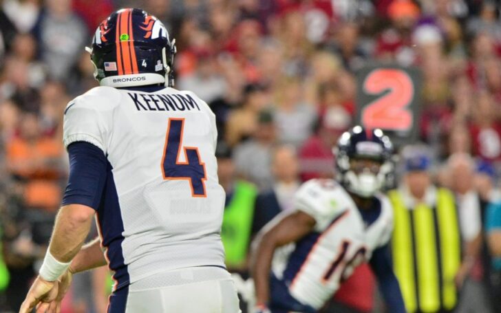 Case Keenum to Emmanuel Sanders. Credit: Matt Kartozian, USA TODAY Sports.