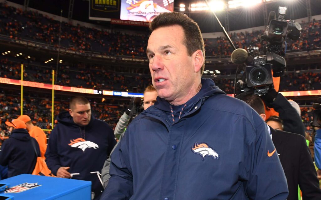 Gary Kubiak. Credit: Ron Chenoy, USA TODAY Sports.