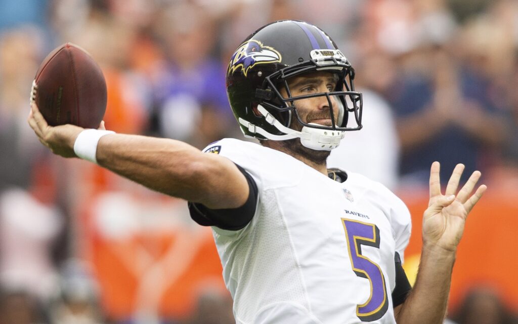 Joe Flacco. Credit: Scott Galvin, USA TODAY Sports.