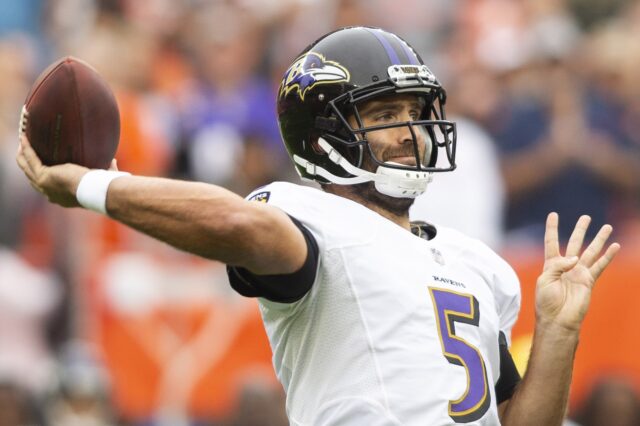 Joe Flacco. Credit: Scott Galvin, USA TODAY Sports.