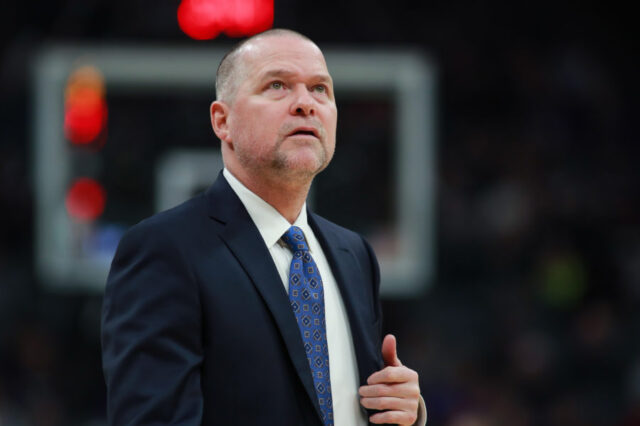 Denver Nuggets head coach Michael Malone during the game against the Sacramento Kings at Golden 1 Center.