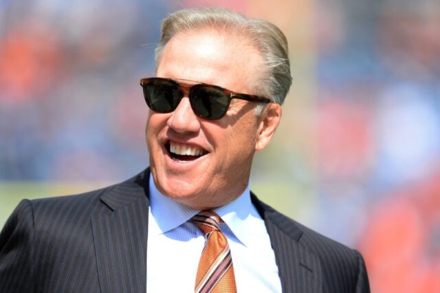 John Elway. Credit: Ron Chenoy, USA TODAY Sports.