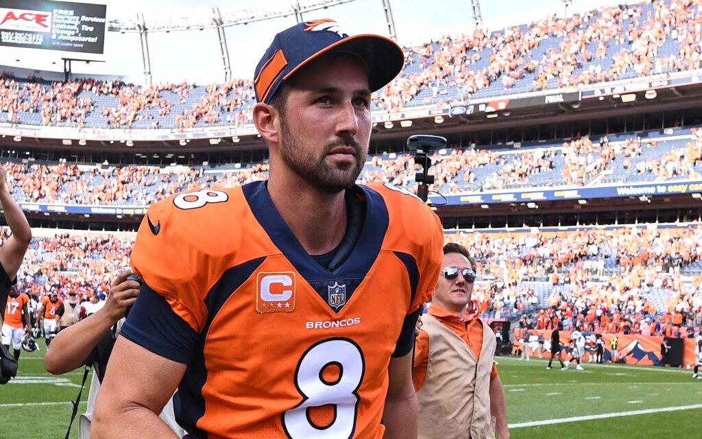 Brandon McManus. Credit; Ron Chenoy, USA TODAY Sports.