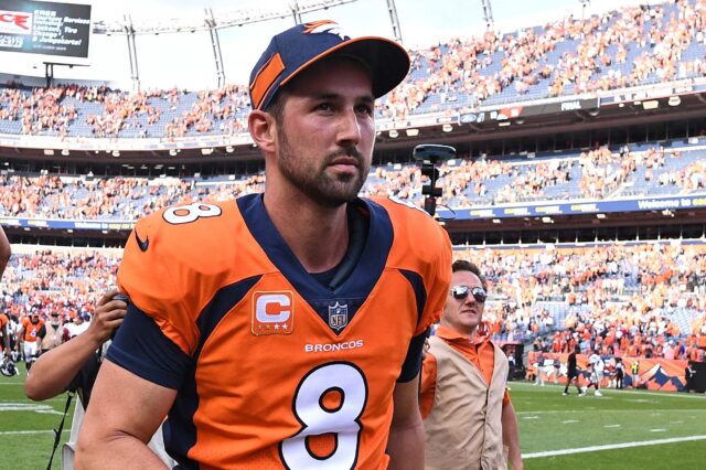 Brandon McManus. Credit; Ron Chenoy, USA TODAY Sports.