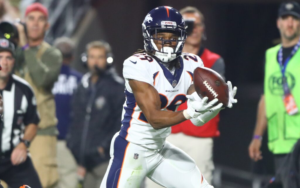 Bradley Roby interception. Credit: Mark J. Rebilas, USA Today Sports.