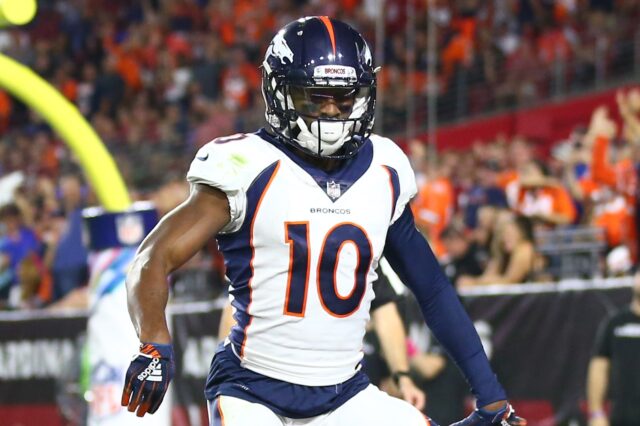 Emmanuel Sanders. Credit: Mark J. Rebilas, USA Today Sports.