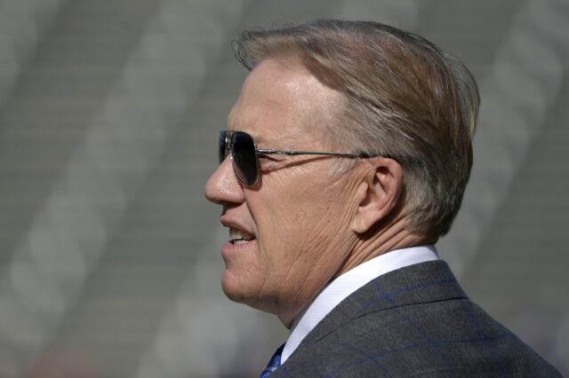 John Elway. Credit: Jake Roth, USA Today Sports.