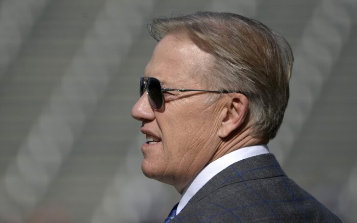 John Elway. Credit: Jake Roth, USA Today Sports.