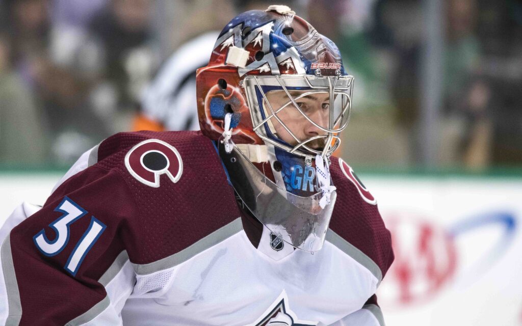 Phillip Grubauer. Credit: Jerome Miron, USA Today Sports.