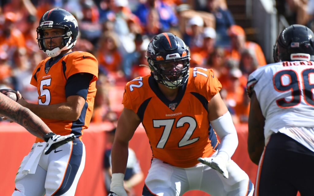 Garett Bolles. Credit: Ron Chenoy, USA TODAY Sports.