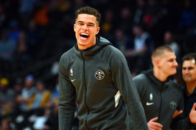 Denver Nuggets forward Michael Porter Jr. (1) before the game against the Miami Heat at the Pepsi Center.