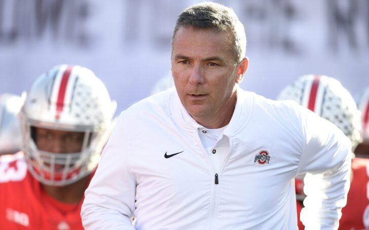 Urban Meyer leads his Buckeyes out onto the field for the Rose Bowl in Jan. of this year. Credit: Kevin Kuo, USA TODAY Sports.