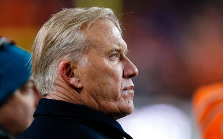 John Elway at the Chargers game. Credit: Isiah J. Downing, USA TODAY Sports.