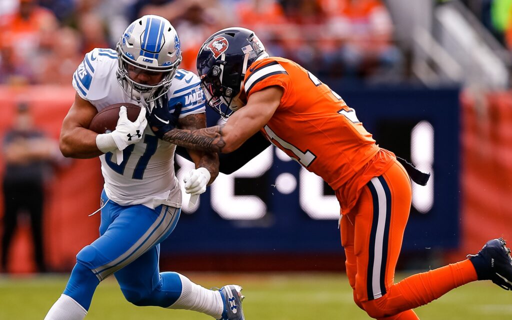 Justin Simmons makes a tackle. Credit: Isaiah J. Downing, USA TODAY Sports.