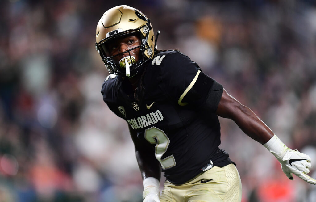 Denver, CO, USA; Colorado Buffaloes wide receiver Laviska Shenault Jr. (2) during the second quarter against the Colorado State Rams at Broncos Stadium at Mile High.