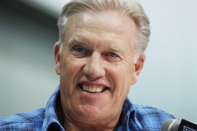 John Elway at NFL Combine. Credit: Brian Spurlock, USA TODAY Sports.