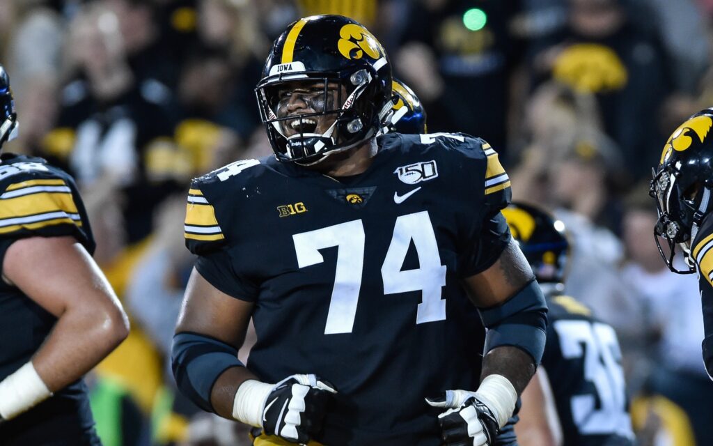 Tristan WIrfs. Credit: Jeffrey Becker, USA TODAY Sports.