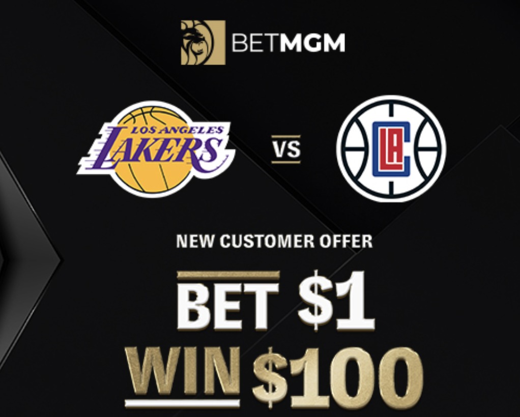 betmgm lakers clippers 100-1 odds