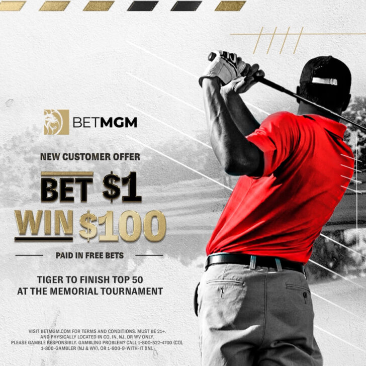 betmgm tigers woods 100-1 odds