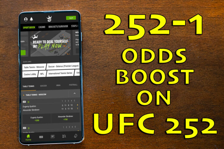 draftkings sportsbook ufc 252 promo