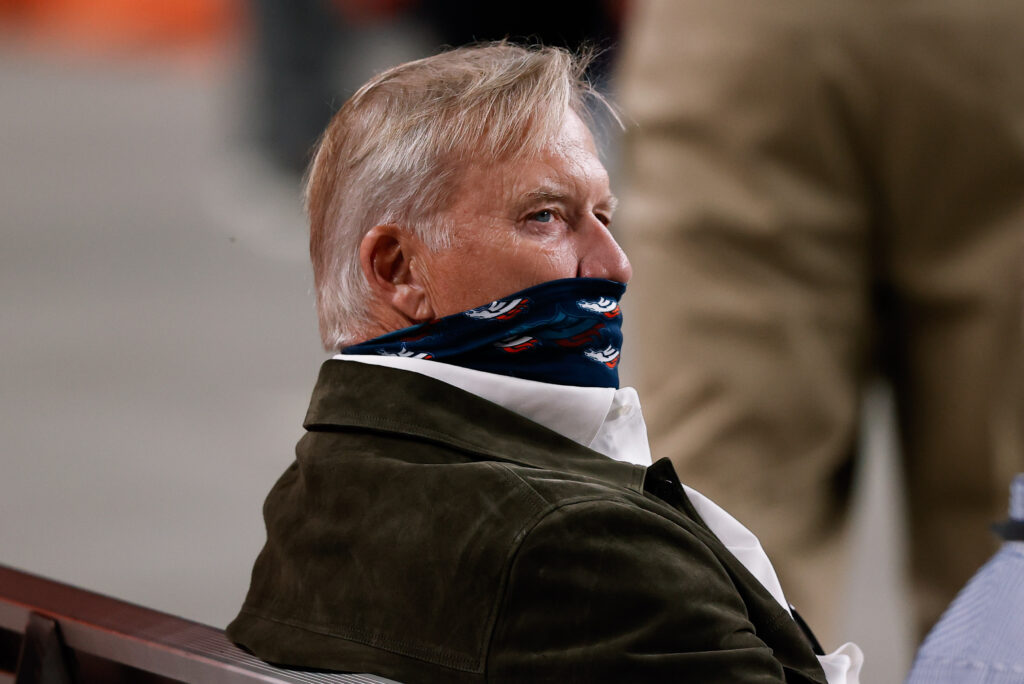 Denver Broncos general manager John Elway before the game against the Tennessee Titans at Empower Field at Mile High.