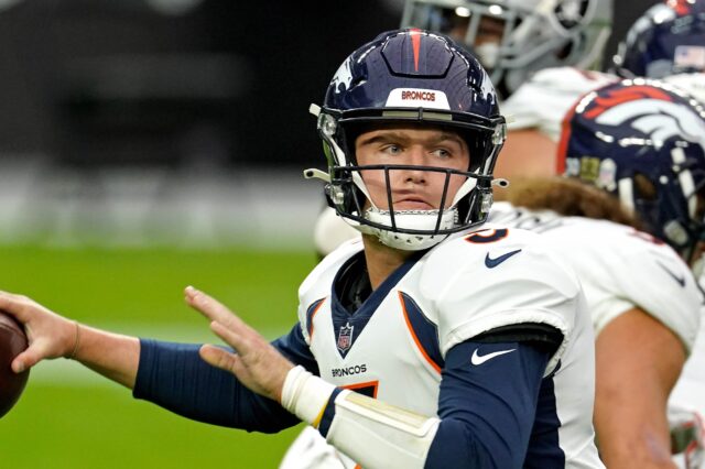 Drew Lock. Credit: Kirby Lee, USA TODAY Sports.