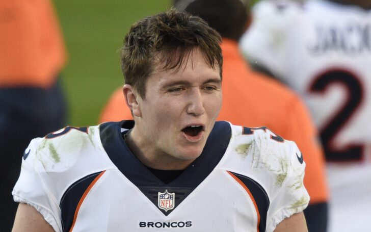 Drew Lock celebrates. Credit: Bob Donnan, USA TODAY Sports.