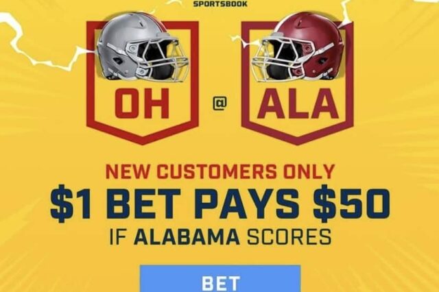 grab 50-1 odds alabama score point national championship fox bet