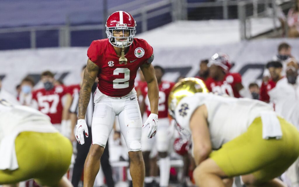 Patrick Surtain II in the Rose Bowl. Credit: Kevin Jairaj, USA TODAY Sports.