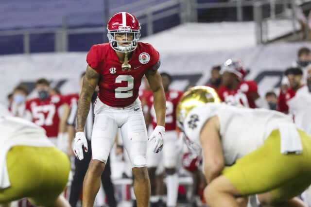 Patrick Surtain II in the Rose Bowl. Credit: Kevin Jairaj, USA TODAY Sports.