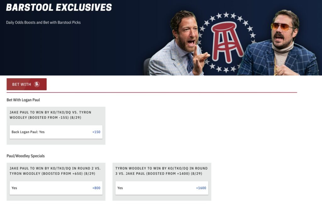 barstool sportsbook jake paul odds