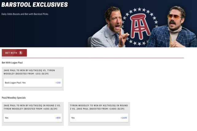 barstool sportsbook jake paul odds